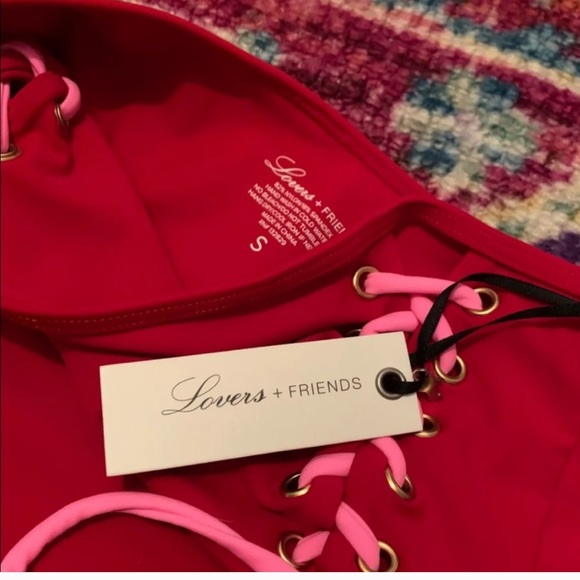 Lovers + Friends high waisted lace up swim bottoms - Picture 2 of 3